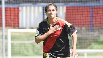 Oriana Altuve marc&oacute; un hat-trick ante el Madrid CFF con el Rayo.