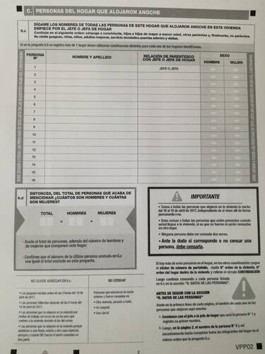 Así es el formulario del Censo
