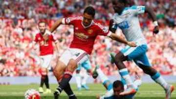 Javier Hernández no pudo hacerse presente en el marcador en la igualdad sin goles entre el Manchester United y el Newcastle.