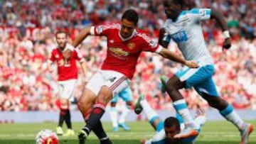 Javier Hern&aacute;ndez no pudo hacerse presente en el marcador en la igualdad sin goles entre el Manchester United y el Newcastle.