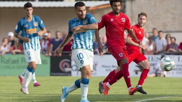 Correa, ante el Numancia.