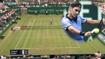 Federer en modo crack... ¡puntazo sin despeinarse!
