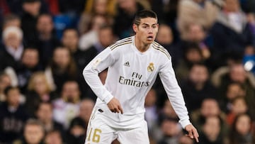 James Rodr&iacute;guez durante un partido con el Real Madrid.