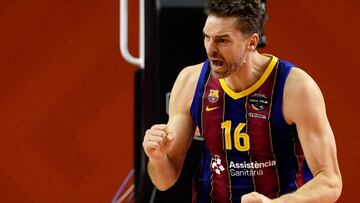 Pau Gasol celebra una canasta en un playoff en el que promedia hasta el momento 12,3 puntos y 18,5 de valoración en 15 minutos en pista.