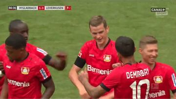 Resumen y goles del Borussia Mönchedgladbac vs Bayer Leverkusen de la Bundesliga