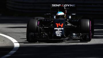 Fernando Alonso durante el GP Canadá 2016.