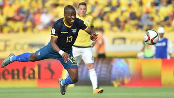 Enner Valencia con la Selecci&oacute;n Ecuador enfrenta a Colombia. 