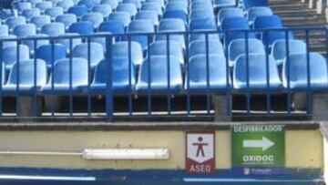 <b>EN EL ESTADIO. </b>Los desfibriladores están en diferentes partes del estadio Vicente Calderón.
