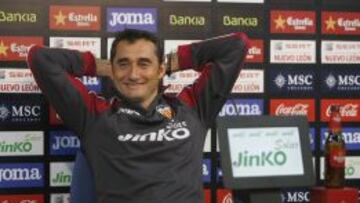 El entrenador del Valencia, Ernesto Valverde.