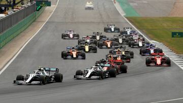 La salida del GP de Gran Bretaña de F1 2019.