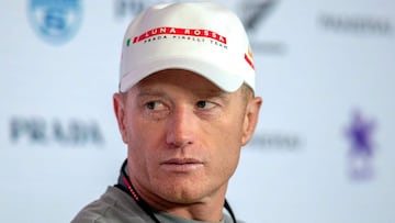 Jimmy Spithill, del Luna Rossa Prada Prelli, en una rueda de prensa tras las semifinales de la Prada Cup.
