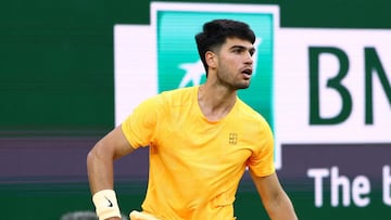 Carlos Alcaraz, contra Grigor Dimitrov en Indian Wells.