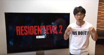 Yoshiaki Hirabayashi, productor de Resident Evil 2 Remake, durante el primer anuncio. Agosto 2015.