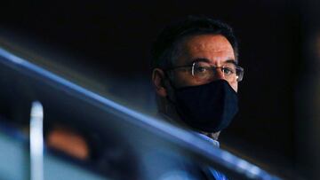 dep 33 EUR f01. GRAF3863. BARCELONA, 01/10/2020.- El presidente del FC Barcelona, Josep Maria Bartomeu durante el primer partido de la fase regular de la Euroliga que juegan hoy jueves Barça y CSKA de Moscú en el Palau Blaugrana, en Barcelon