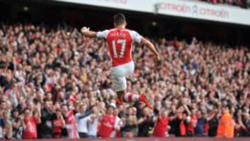 Alexis Sánchez suma tres goles en la actual Premier League, siendo el goleador del Arsenal.