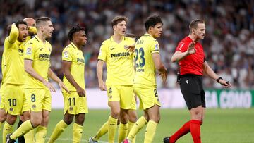 08/04/23 PARTIDO PRIMERA DIVISION 
REAL MADRID - VILLARREAL 
PROTESTAS ALBEROLA ROJAS ARBITRO DECISION VAR NO PENALTI MANO 