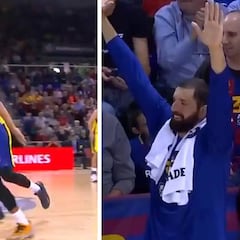 Mirotic reaccionó como un niño en Navidad por este mate de concurso de Davies