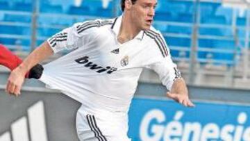 Garay, en un partido con el Castilla