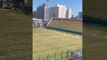 Impresentable: así está la cancha donde se jugará la final de la Sudamericana