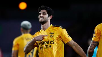 Guedes, en su debut con el Benfica.