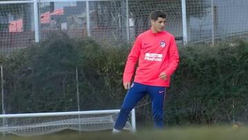 El primer entrenamiento de Morata con el Atleti