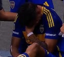 Se retiró llorando: Alarcón se lesiona en Boca y preocupa a Chile