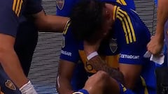 Se retiró llorando: Alarcón se lesiona en Boca y preocupa a Chile