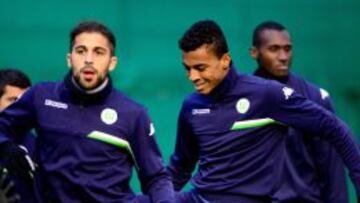 Luiz Gustavo, durante el entrenamiento.