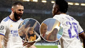 Las parejas de los jugadores del Madrid celebran por todo lo alto la victoria en Champions