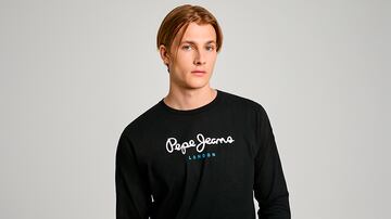 Camiseta Pepe Jeans para hombre negra.