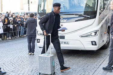 La llegada del Real Madrid a Leipzig