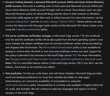 Microsoft Edge por fin incluye la función del texto predictivo