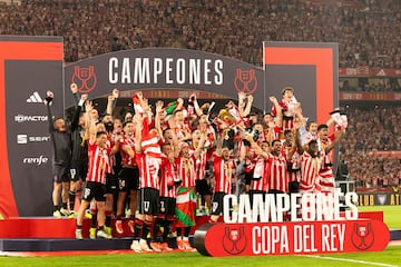 06/04/24 PARTIDO FINAL COPA DEL REY 2024
ATHLETIC DE BILBAO - MALLORCA 
ALEGRIA CELEBRACION CAMPEONES  