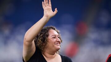 Milagros Martinez head coach of Tigres during the final second leg match between Monterrey and Tigres UANL as part of the Liga BBVA MX Femenil, Torneo Apertura 2024 at BBVA Bancomer Stadium on November 25, 2024 in Monterrey, Nuevo Leon, Mexico.