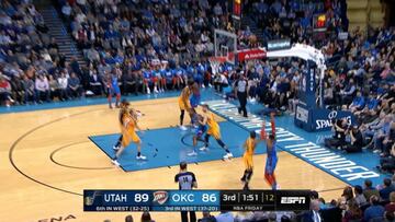 Resumen del Oklahoma Thunder - Utah Jazz de la NBA