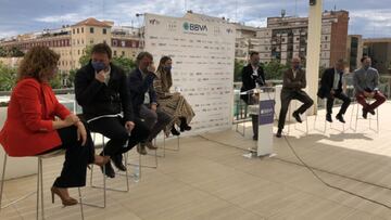 Imagen de la presentación del BBVA Open Internacional de Valencia con Anabel Medina como directora del torneo.