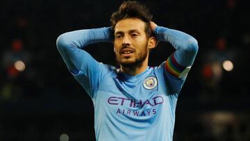 David Silva, en un partido con el Manchester City.