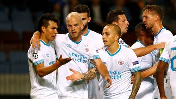 PSV venció al BATE con gol de Hirving Lozano