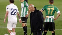 Zidane, en el 0-0 ante el Betis.
