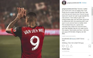 Van der Wiel won't be part of Toronto FC for the 2019 season