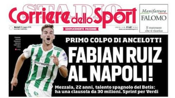 La portada del Corriere este martes, en su edición Campania.