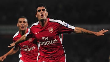 Fran Mérida, durante su etapa como jugador del Arsenal