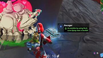 Fortnite Battle Royale: Cómo conseguir el Fortbyte #92, accesible al usar el grafiti Amor rocoso cerca de una cascada de lava