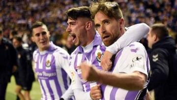 Míchel marcó en el partido 1.500 del Pucela en Primera y acercó el objetivo de la permanencia