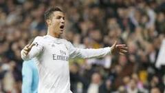 Cristiano celebra su gol al Roma, en el &uacute;ltimo partido de Champions.
 