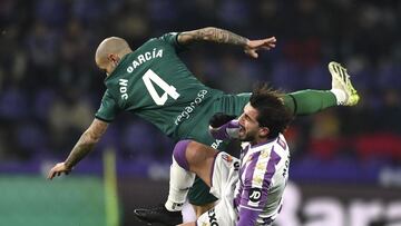 Jon Garc¨ªa, en el partido ante el Valladolid.