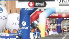 GRA060 BARCELONA, 13/03/2016.- La keniana Valary Jemelei Aiyabei, de 25 a&ntilde;os, tras cruzar la meta del marat&oacute;n de Barcelona que ha ganado con un crono de 2.25.26. con el que ha conseguido la mejor marca de la prueba en sus 38 ediciones. EFE/Marta P&eacute;rez