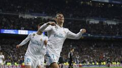 Cristiano Ronaldo celebra su segundo gol al PSG.