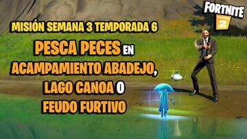 &iquest;D&oacute;nde est&aacute;n Acampamiento Abadejo, Lago Canoa y Feudo Furtivo en Fortnite Temporada 6?