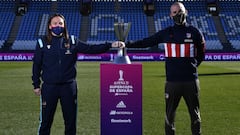 Mar&iacute;a Pry y S&aacute;nchez Vera, entrenadores de Levante y Alt&eacute;tico, en la previa a la final de la Supercopa.